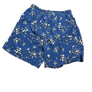 ✨ Cutter &‎ Buck Blue Floral Swim Trunks Large Tall 7” Inseam Swimwear ✨